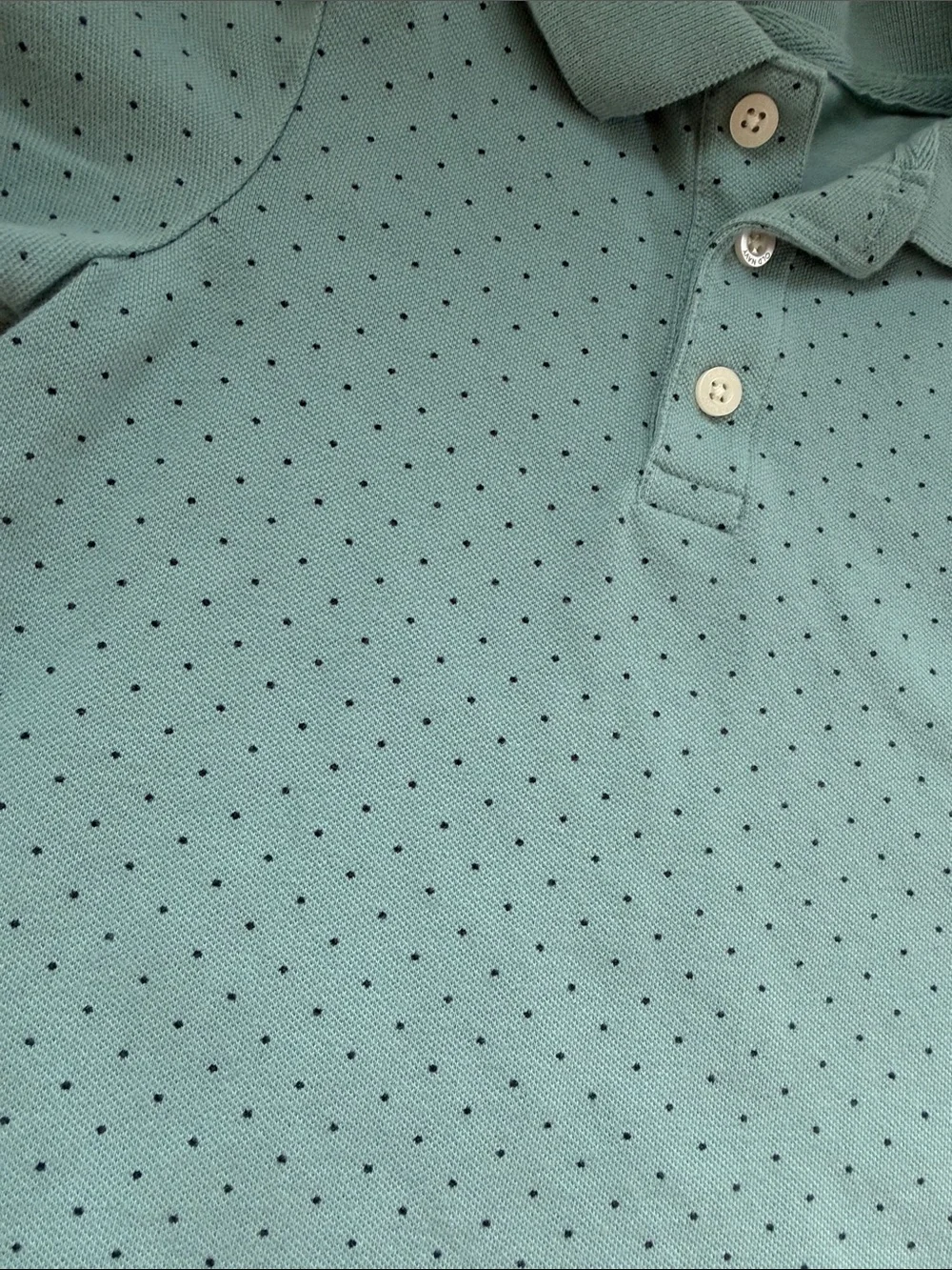 Old Navy Teal Polo with Tiny Dot Print
